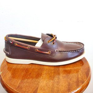 Tommy Hilfiger Mens Size 8M Bowman leather loafers shoe Dark Brown